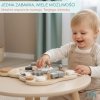 Drewniana tablica manipulacyjna Montessori 10 w 1 sensoryczna, edukacyjna - Miś
